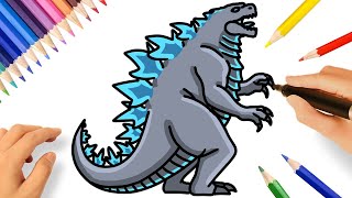 HOW TO DRAW GODZILLA [upl. by Barrus]