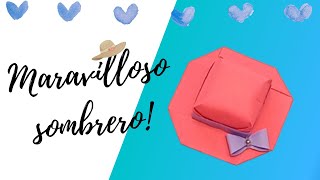 Como hacer un sombrero de papel ORIGAMIPASO A PASO [upl. by Annaehr]