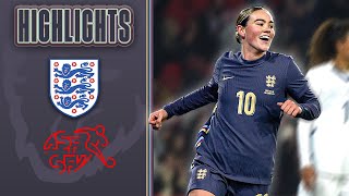 Lionesses End 2024 With A Win  England v Switzerland  Highlights [upl. by Assilak]