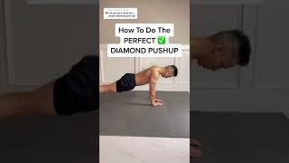 ✅ How to Do the Perfect Diamond PushUp shorts [upl. by Nessaj]