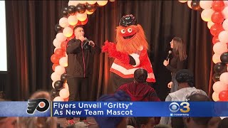 Flyers Unveil Gritty As New Team Mascot [upl. by Yauqaj]