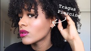 TRAGUS PIERCING EXPERIENCE  PRICE PAIN AFTERCARE amp MORE [upl. by Anastice233]