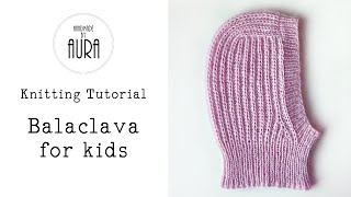 Knitting Tutorial  Balaclava for Kids [upl. by Kinsler]