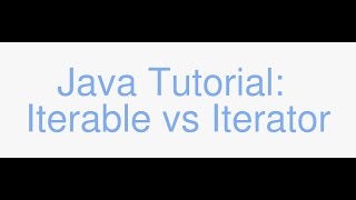 Java Iterable vs Iterator tutorial and code [upl. by Heimer]