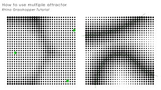 How to use multiple attractors in Rhino Grasshopper [upl. by Stasny]