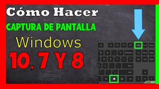 Como Tomar Captura de Pantalla en Computadora ✅ Windows 10 Windows 7 y 8 [upl. by Ihsakat]