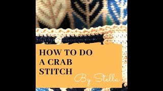 Crochet Crab Stitch in Wayuu Bag Tapestry Crochet BagsReverse Single Crochet Crab Stitch Tutorial [upl. by Arreik]