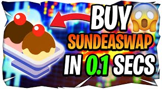 How To Buy Sundeaswap In 01 Secs [upl. by Airalednac]