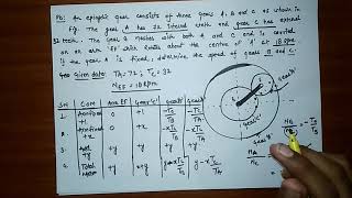 EPICYCLIC and SUN AND PLANET GEAR TRAIN PROBLEM4 [upl. by Dnalon197]