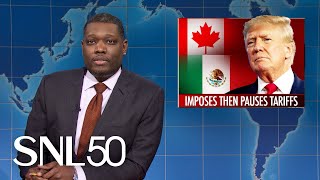 Weekend Update Trump Causes Tariff Confusion Elon Musks SpaceX Starship Explodes  SNL [upl. by Maggs]