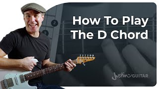 How to Play the D Chord on Guitar [upl. by Atile]