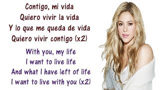 Shakira  Suerte Whenever Wherever Lyrics English and Spanish  Translation amp Meaning  Letras [upl. by Suilienroc]