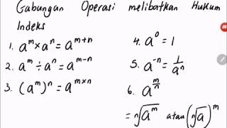 Bab 1 Matematik Tingkatan 3 kssm Penyelesaian masalah melibatkan hukum indeks [upl. by Eelrefinnej]