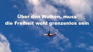 Reinhard Mey  Über den Wolken Lyrics [upl. by Enirehtak]