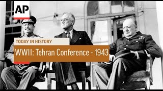 WWII Tehran Conference  1943  Today in History  28 Nov 16 [upl. by Aiyekal967]