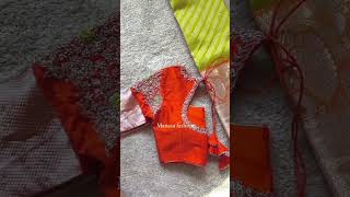 Green orange combination saree and blouse [upl. by Aikehs]