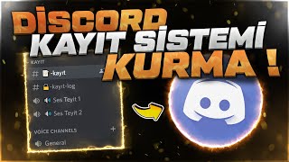 Discord Sunucusuna Kayıt Sistemi Kurma [upl. by Yrollam]