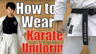 How To Wear The Karate Gi amp Tie The Karate Belt [upl. by Serra]