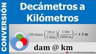 CONVERTIR DE DECAMETROS A KILOMETROS dam a km [upl. by Ariajaj]