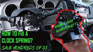 DIY horn fix replace clock spring Toyota Tundra [upl. by Putnem]