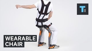 You can take a seat anywhere with this wearable chair [upl. by Atilal]