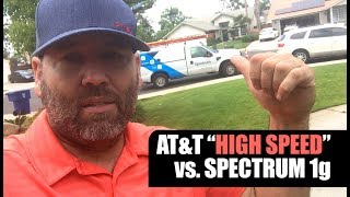 Whos got the Fastest Internet ATampT quotHigh Speedquot internet vs Spectrum 1g internet [upl. by Hilel]