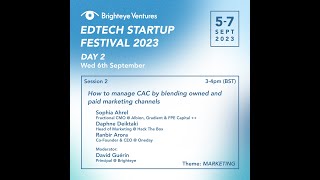 Brighteye Edtech Startup Festival 2023  Marketing [upl. by Wesla593]