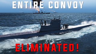 Destroying an Entire Convoy  UBOAT Gameplay [upl. by Ynnot]