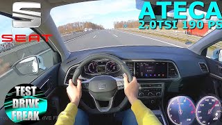 2021 Seat Ateca 20 TSI 4Drive 190 PS TOP SPEED AUTOBAHN DRIVE POV [upl. by Carmina]