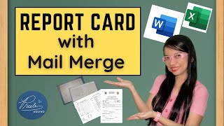 Using Mail Merge in Preparing School Report Cards [upl. by Eddie]