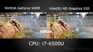 NVIDIA GEFORCE 940M vs INTEL HD 520 FAR CRY PRIMAL [upl. by Calva21]