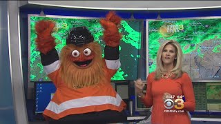 Gritty Makes His TV Debut On Eyewitness News [upl. by Lillith734]