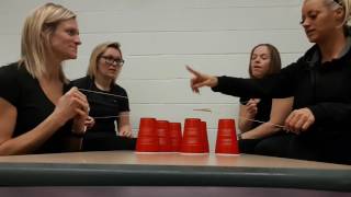 Cup stacking team building exercise [upl. by Jerrome]