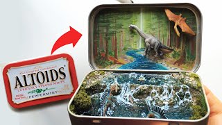 Pocket Diorama Spinosaurus fishing in a resin waterfall [upl. by Ecinwahs]