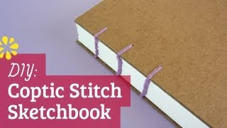 How to Make a Sketchbook  DIY Coptic Stitch Bookbinding Tutorial  Sea Lemon [upl. by Misa]