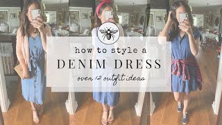 How To Style A Denim Dress  12 Outfit Ideas  Country Styling [upl. by Sherwood592]