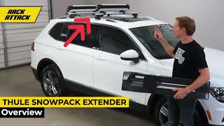 Thule SnowPack Extender Ski  Snowboard Carrier Overview And Install [upl. by Oys]