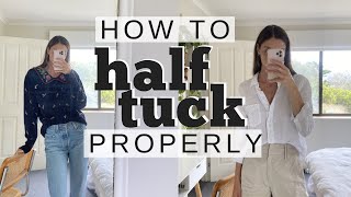 HOW TO HALF TUCK  Tutorial amp Examples [upl. by Neilla]