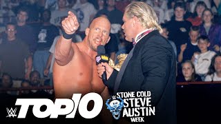 “Stone Cold” Steve Austin’s greatest mic moments WWE Top 10 March 21 2021 [upl. by Harret684]