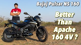 2024 Bajaj Pulsar NS 160 Review  Better Than TVS Apache 160 4V [upl. by Ahsian536]