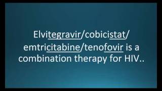 How to pronounce elvitegravir cobicistat emtricitabine tenofovir Stribild Memorizing Pharmacology [upl. by Eirallam]