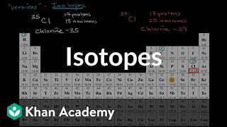 Isotopes  Atomic structure and properties  AP Chemistry  Khan Academy [upl. by Airamat]