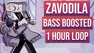 Friday Night Funkin VS Ruv  Zavodila Bass Boosted  BOTPLAY  1 hour loop [upl. by Htez550]