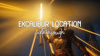 Assassins Creed Valhalla  Excalibur Location Walkthrough Myrddins Cave [upl. by Jelsma]