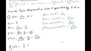 Find a third order Taylor Polynomial [upl. by Norrehs]