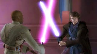 Anakin Skywalker vs Mace Windu  Star Wars Episode III Revenge of the Sith [upl. by Aihsitan531]