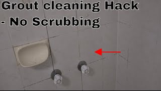 How to clean grout easy way  No scrubbing [upl. by Llednik]