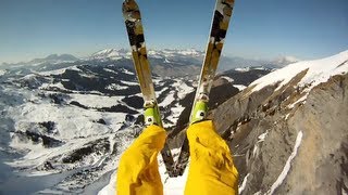 GoPro HD Avalanche Cliff Jump with Matthias Giraud [upl. by Lindly]