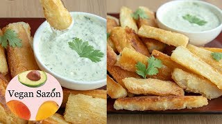 Cassava Fries Yuca Frita with Cilantro Garlic Sauce [upl. by Faxan762]