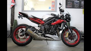 Triumph Street Triple 675 RX  ARROW EXHAUST SOUND  WALK AROUND [upl. by Ellehsad]